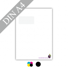 Briefpapier | 80g Offsetpapier weiss | DIN A4 | 4/1-farbig